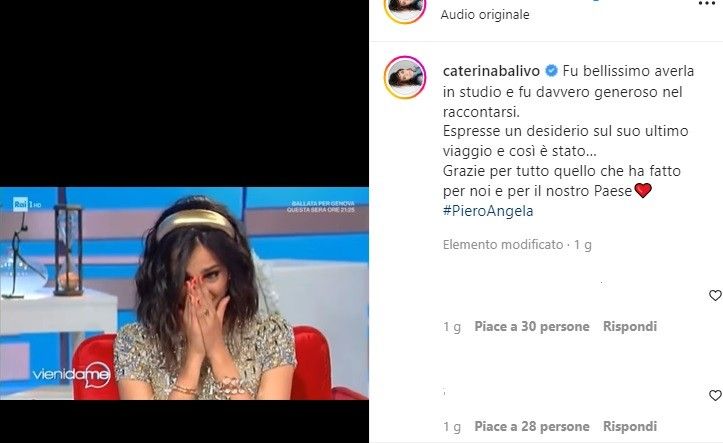 caterina balivo si commuove per piero angela-arlex.it