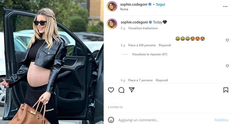 Sophie Codegoni criticata per una foto pubblicata su Instagram