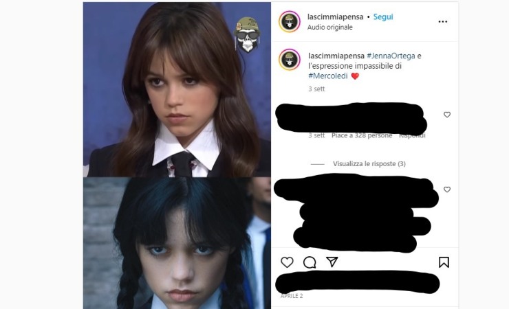 jenna ortega rivelazione mercoledì 