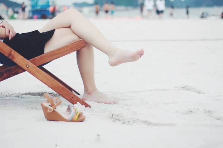 Donna in spiaggia